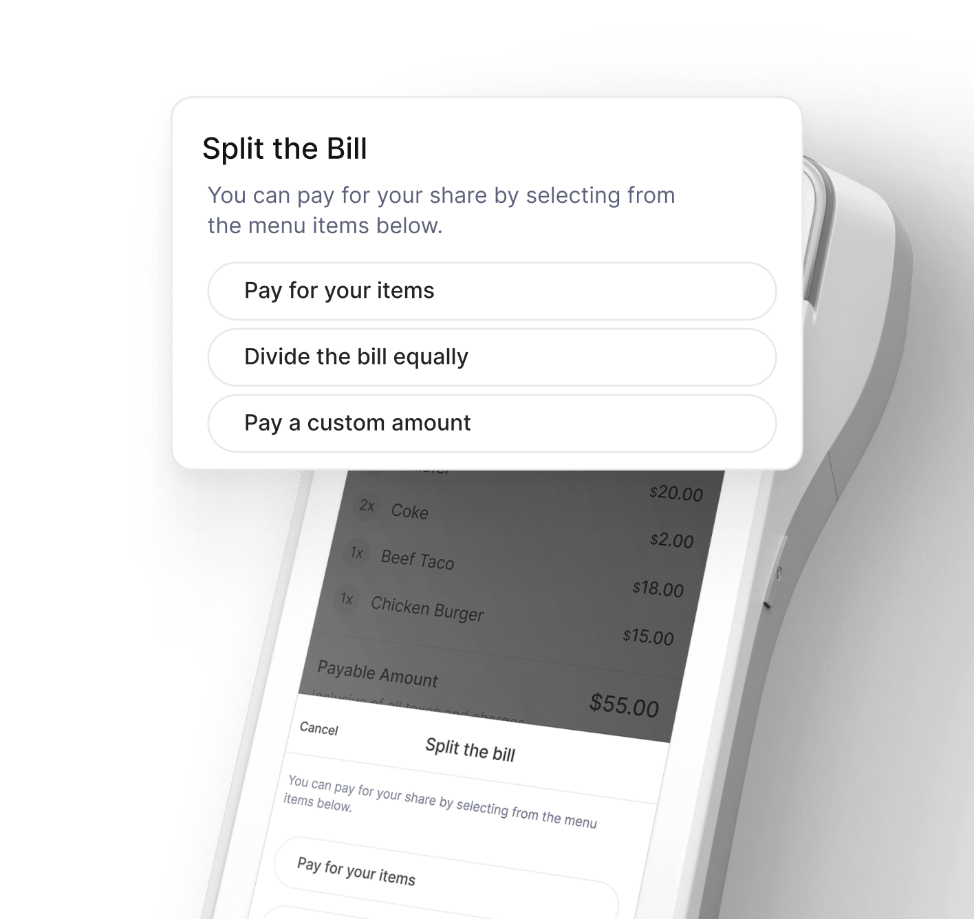 Effortless and flexible bill splitting